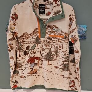 Columbia Cream and Green Fleece with Mickey Mouse